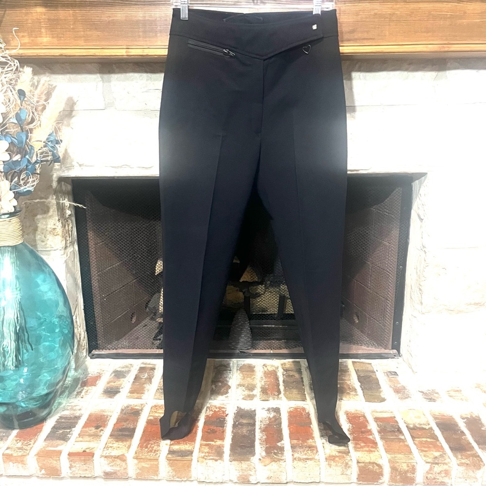 Obermeyer Black Wool Blend Stirrup Snow Pants size 12 Long